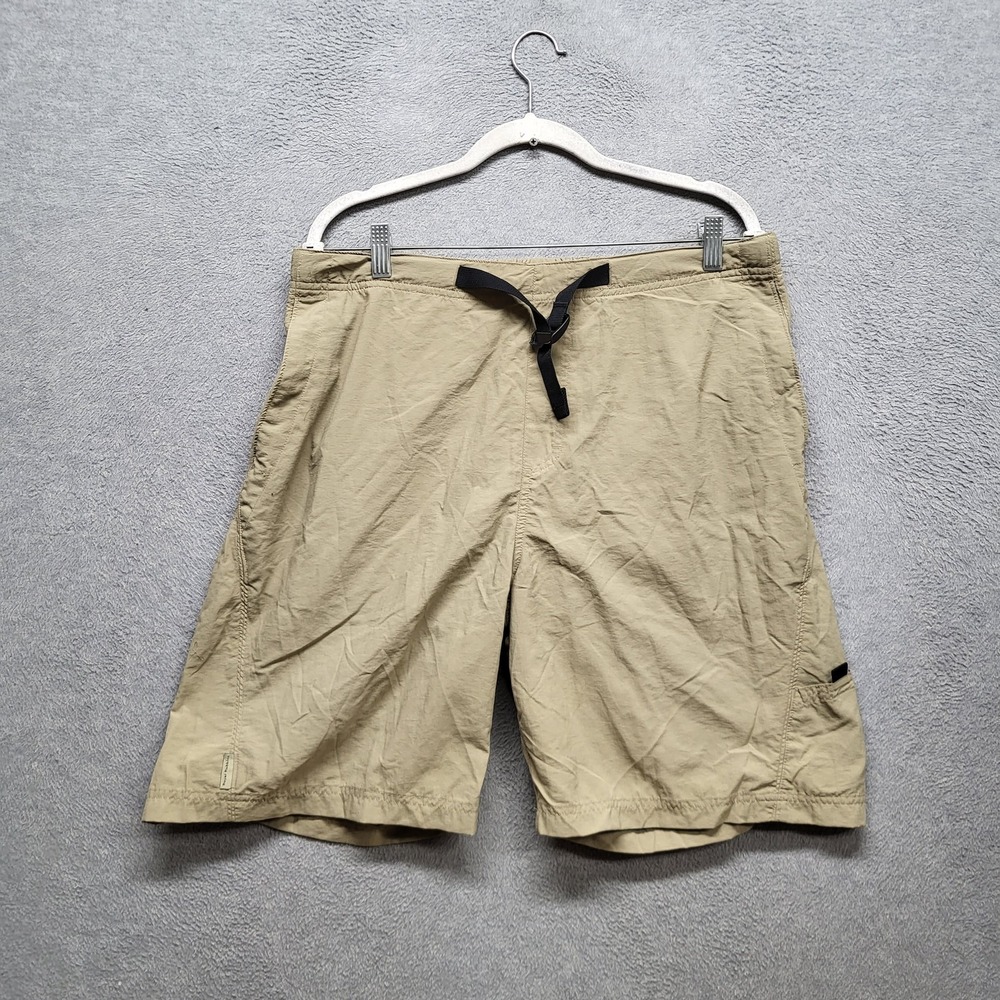 Royal Robbins Men Activewear Shorts XL Khaki Nylon Chino Buckle 7" Inseam